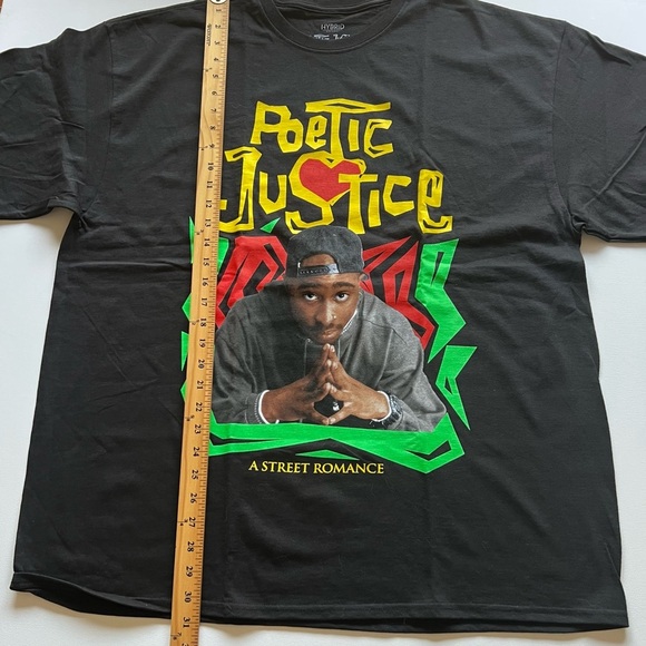 Poetic Justice Tee Graphic Print Men's 3XL Black Short Sleeves Crew Neck (F1) - Picture 2 of 4